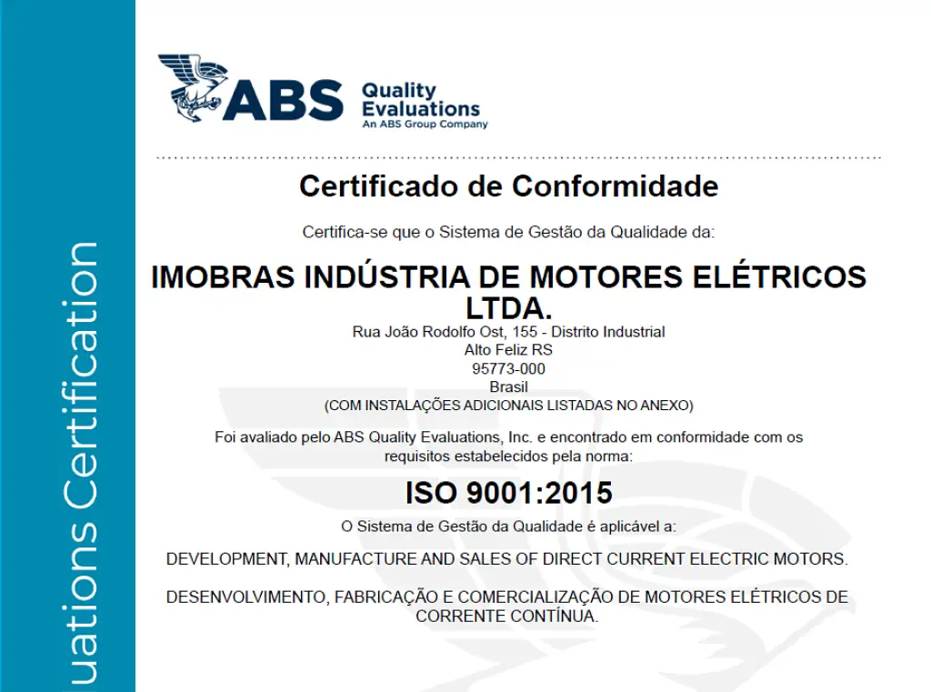 Empresa certificada ISO 9001-2015
